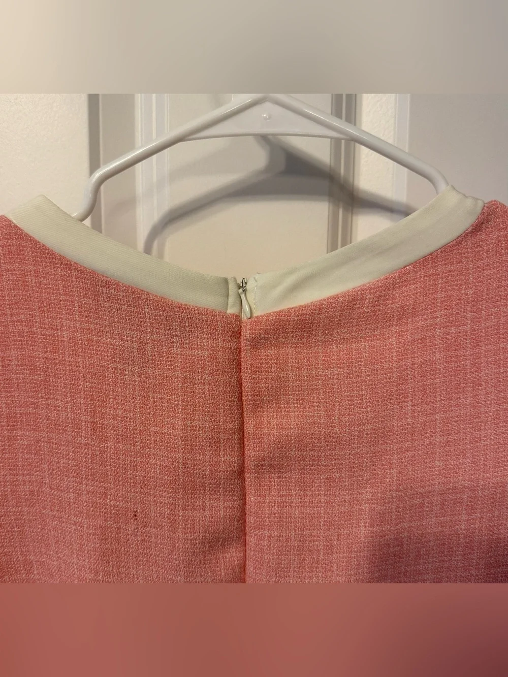 NWT - AA Studio AA - Sleeveless Coral Midi Dress with White Trim and Belt